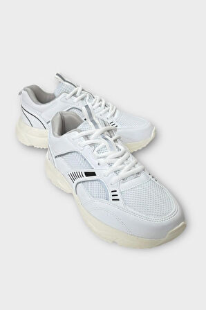 Erkek Airfile Hafif Comfort Koşu Yürüyüş Spor Ayakkabı BEYAZ