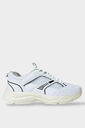 Erkek Airfile Hafif Comfort Koşu Yürüyüş Spor Ayakkabı BEYAZ