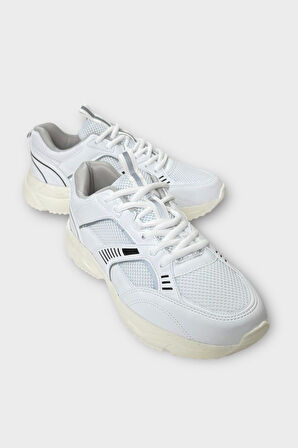 Erkek Airfile Hafif Comfort Koşu Yürüyüş Spor Ayakkabı BEYAZ