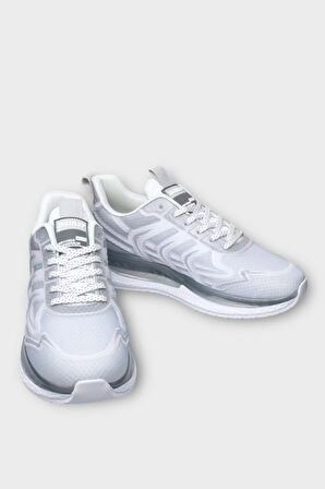 Erkek Günlük Koşu Yürüyüş Spor Ayakkabı GRİ - BEYAZ