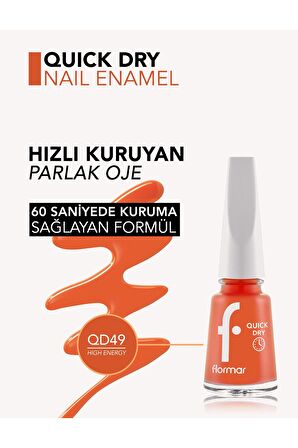 Quick Dry Hızlı Kuruyan İnce Yapılı & Parlak Bitişli Oje