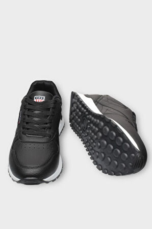 Unisex Ortopedik Günlük Yürüyüş Koşu Sneaker Spor Ayakkabı SİYAH - BEYAZ