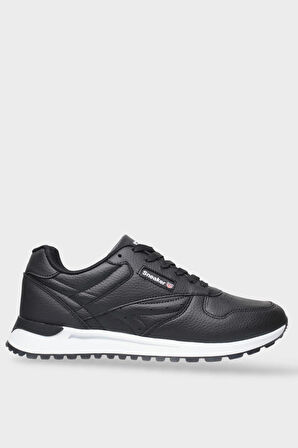 Unisex Ortopedik Günlük Yürüyüş Koşu Sneaker Spor Ayakkabı SİYAH - BEYAZ