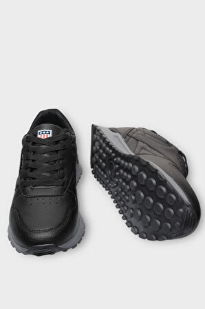 Unisex Ortopedik Günlük Yürüyüş Koşu Sneaker Spor Ayakkabı SİYAH