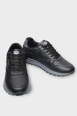 Unisex Ortopedik Günlük Yürüyüş Koşu Sneaker Spor Ayakkabı SİYAH