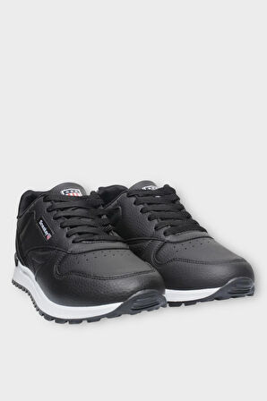 Unisex Ortopedik Günlük Yürüyüş Koşu Sneaker Spor Ayakkabı SİYAH - BEYAZ