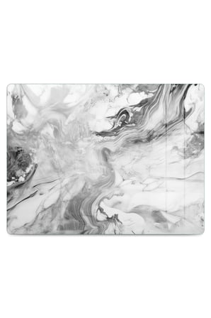 Cam Kesme Tahtası Siyah/Beyaz/Gri Mermer Desenli Çok Amaçlı 40x30 cm
