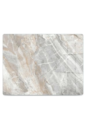 Cam Kesme Tahtası Bej Mermer Desenli Çok Amaçlı 40x30 cm