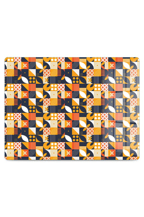 Cam Kesme Tahtası Pattern Geometrik Desenli Çok Amaçlı 40x30 cm