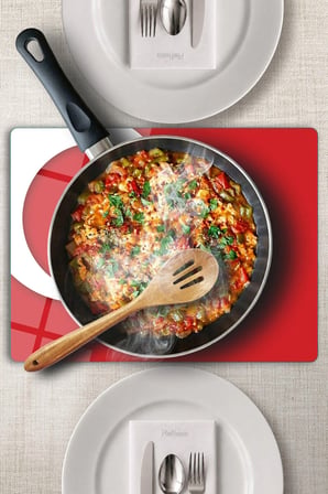Cam Kesme Tahtası Türk bayrağı Tasarımlı Çok Amaçlı 40 x 30 cm