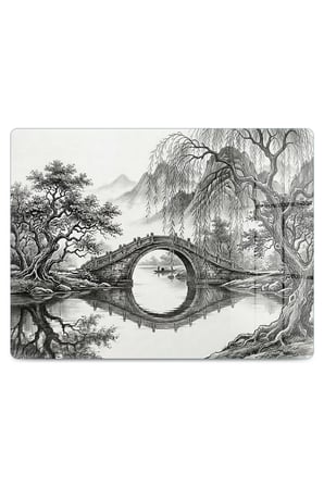 Cam Kesme Tahtası Köprü Tasarımlı Çok Amaçlı 40 x 30 cm