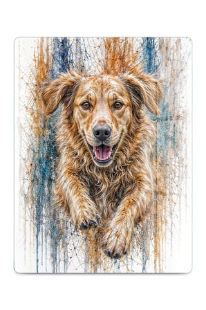 Cam Kesme Tahtası Köpek Tasarımlı Çok Amaçlı 40 x 30 cm