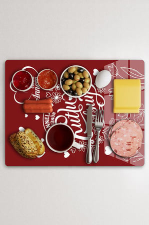 Cam Kesme Tahtası Annler Günü Çok Amaçlı 40x30 cm
