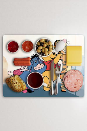 Cam Kesme Tahtası Winnie The Pooh Desenli Çok Amaçlı 40x30 cm
