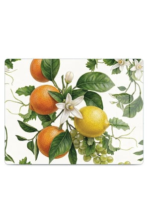 Cam Kesme Tahtası Limon Desenli Çok Amaçlı 40x30 cm