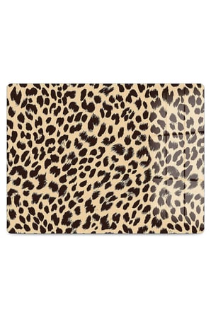 Cam Kesme Tahtası Leopar Desenli Çok Amaçlı 40x30 cm