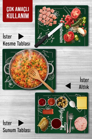 Ocak Arkası Cam Koruyucu – Kişiye Özel Isıya Dayanıklı Dekoratif Cam Panel 40 x 30 cm * 2 adet