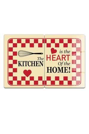 Ocak Arkası Cam Koruyucu – Kıtchen Desen Isıya Dayanıklı Dekoratif Cam Panel 40 x 30 cm * 2 adet