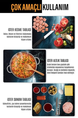 Ocak Arkası Cam Koruyucu – Orman Manzaralı Isıya Dayanıklı Dekoratif Cam Panel 40 x 30 cm * 2 adet