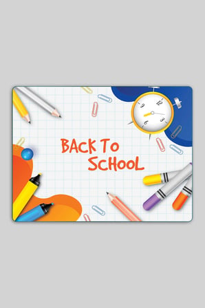 Montessori Çocuk Etkinlik Camı – Back to School Tasarımlı Cam Aktivite Panosu 40 x 30 cm