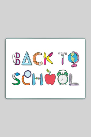 Montessori Çocuk Etkinlik Camı – Back to School Tasarımlı Cam Aktivite Panosu 40 x 30 cm