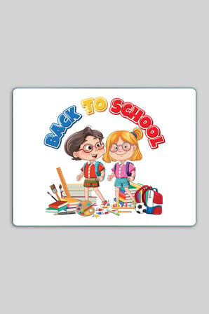 Montessori Çocuk Etkinlik Camı – Back to School Tasarımlı Cam Aktivite Panosu 40 x 30 cm