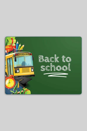 Montessori Çocuk Etkinlik Camı – Back to School Tasarımlı Cam Aktivite Panosu 40 x 30 cm