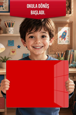 Montessori Çocuk Etkinlik Camı – Kırmızı Cam Aktivite Panosu 40 x 30 cm