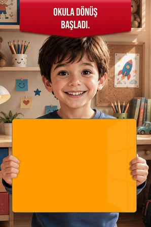 Montessori Çocuk Etkinlik Camı –Turuncu Cam Aktivite Panosu 40 x 30 cm