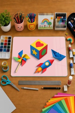 Montessori Çocuk Etkinlik Camı – Pembe Cam Aktivite Panosu 40 x 30 cm
