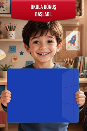 Montessori Çocuk Etkinlik Camı – Mavi Cam Aktivite Panosu 40 x 30 cm