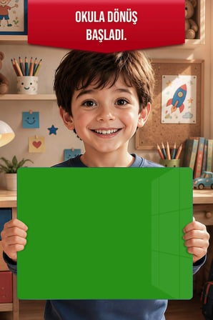 Montessori Çocuk Etkinlik Camı – Yeşil Cam Aktivite Panosu 40 x 30 cm