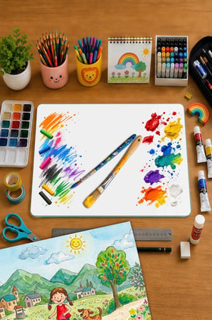 Montessori Çocuk Etkinlik Camı –Beyaz Cam Aktivite Panosu 40 x 30 cm