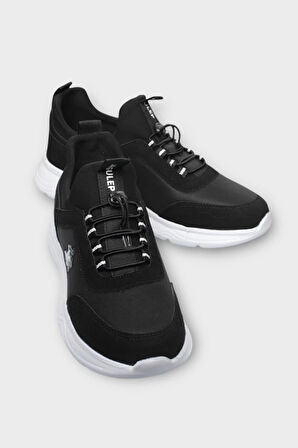 Unisex Günlük Cilt Rahat Snekaer Spor Ayakkabı SİYAH - BEYAZ