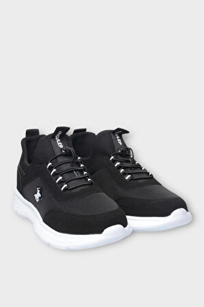 Unisex Günlük Cilt Rahat Snekaer Spor Ayakkabı SİYAH - BEYAZ