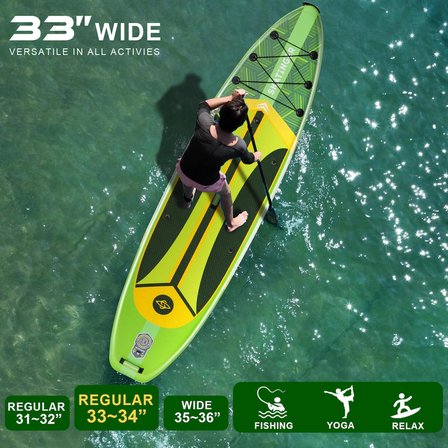 Plans Yeşil Stand up Paddle Board 335x84x15 cm ölçülerinde Şişme Sörf Tahtası Full Set