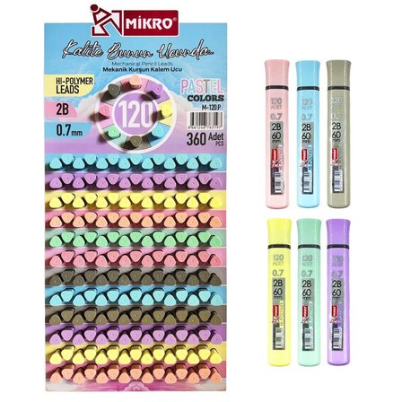 MİKRO 120 Lİ PASTEL ÜÇGEN MİN BÜYÜK STAND 0.7MM
