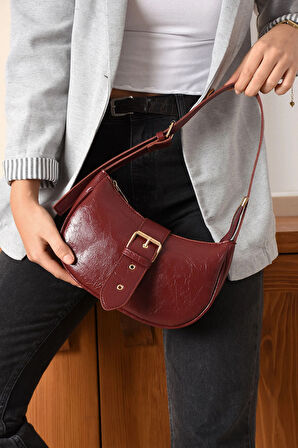 Yeni Sezon Parlak Suni Deri Viral Ince Tasarım Ayarlanabilir Askılı Kadın Omuz Çantası