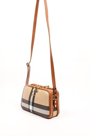 Silver Polo  Kadın Çapraz Çanta 899-33609 SILVER POLO ÇAPRAZ Kadın ÇANTASI MK130 BEJ-MAT TABA