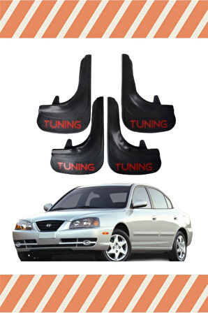 Hyundai Elentra 2002-2007 Tuning yazılı 4’lü tozluk çamurluk paçalık şık koruma