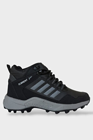 Erkek Soğuk GeçirmezKaydırmaz Taban Günlük Trekking & Outdoor Bot SİYAH - FÜME