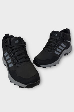 Erkek Soğuk GeçirmezKaydırmaz Taban Günlük Trekking & Outdoor Bot SİYAH - FÜME