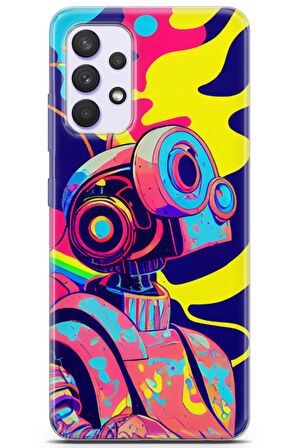Samsung Galaxy A32 4G uyumlu Renkler 8 UV Silikon Renkler Robot