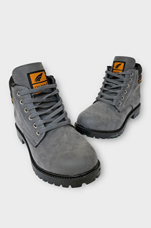 Unisex Kışlık Soğuk Geçirmez Kaydırmaz Taban Günlük Bağcıklı Bot FÜME