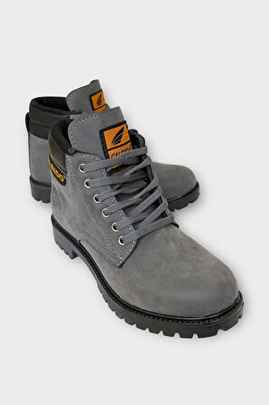 Unisex Kışlık Soğuk Geçirmez Kaydırmaz Taban Günlük Bağcıklı Bot FÜME