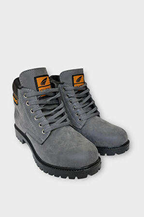 Unisex Kışlık Soğuk Geçirmez Kaydırmaz Taban Günlük Bağcıklı Bot FÜME