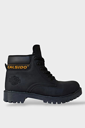 Unisex Kışlık Soğuk Geçirmez Kaydırmaz Taban Günlük Bağcıklı Bot SİYAH - FÜME