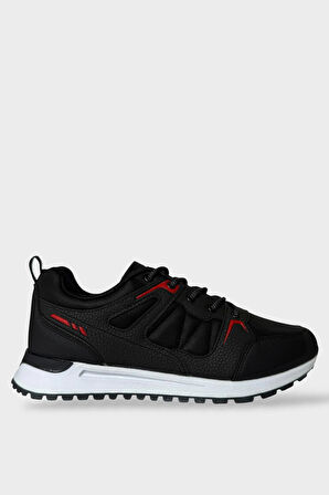 Erkek 4 Mevsim Rahat Comfort Spor Ayakkkabı SİYAH - BEYAZ