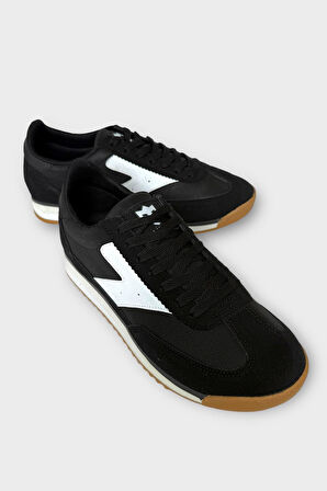 Erkek Günlük Hafif Rahat Taban Sneaker Ayakkabı SİYAH - BEYAZ