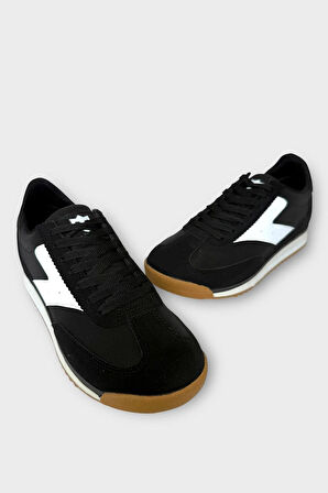 Erkek Günlük Hafif Rahat Taban Sneaker Ayakkabı SİYAH - BEYAZ